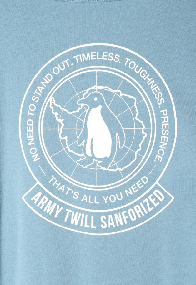 ARMY TWILL 30/2 OE HALF SLEEVE PRINT TEE_PENGUIN