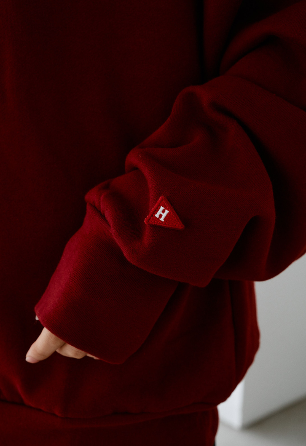 Healthknit Classic Sweat Collared Half Zip L/S