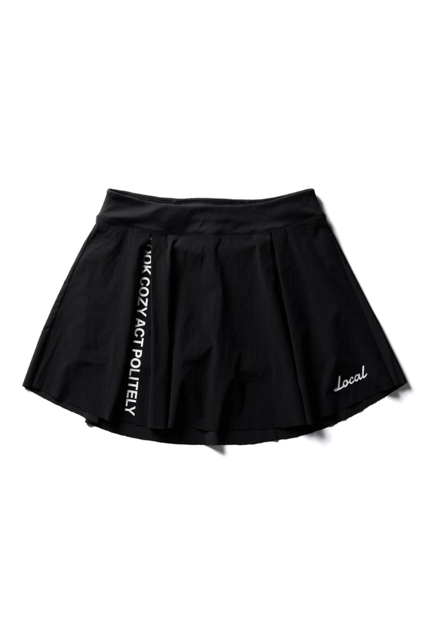Local GOLF Stretch Nylon Golf SKIRT 【BLACK】
