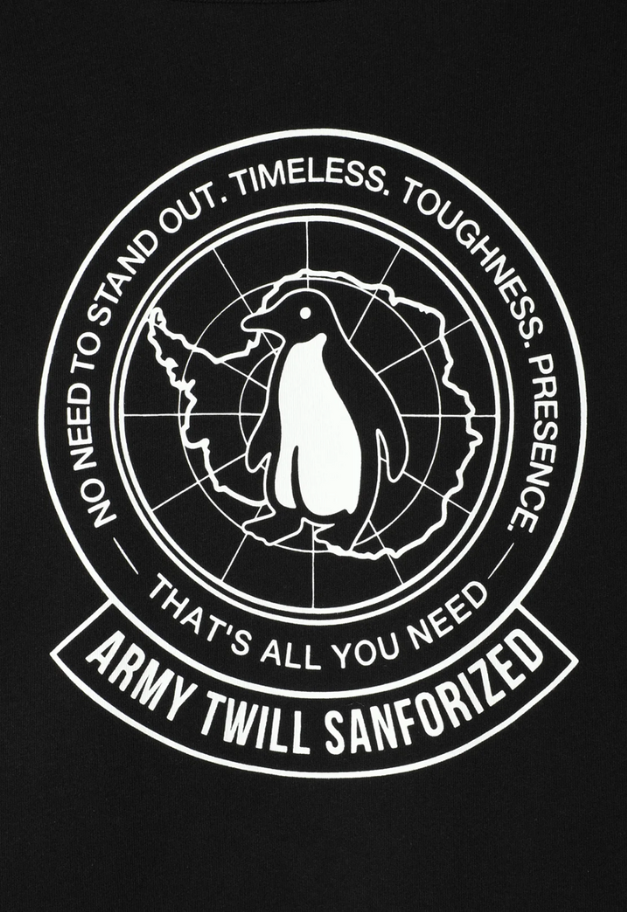 ARMY TWILL 30/2 OE HALF SLEEVE PRINT TEE_PENGUIN