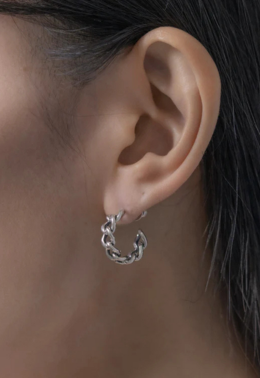 Scat "Chain" hoop pierce【SILVER/両耳用】