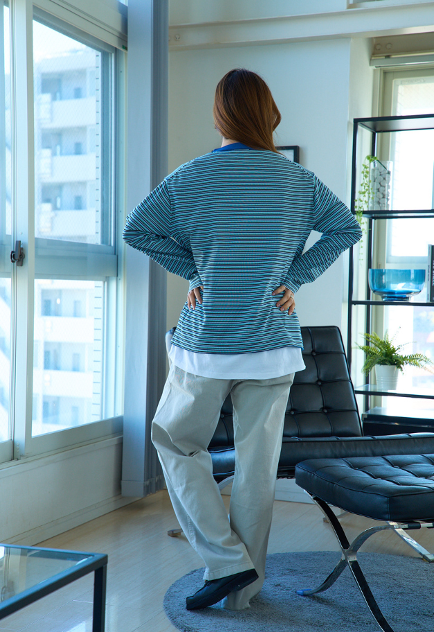 RYE TENDER MERCER L/S TEE - STRIPE