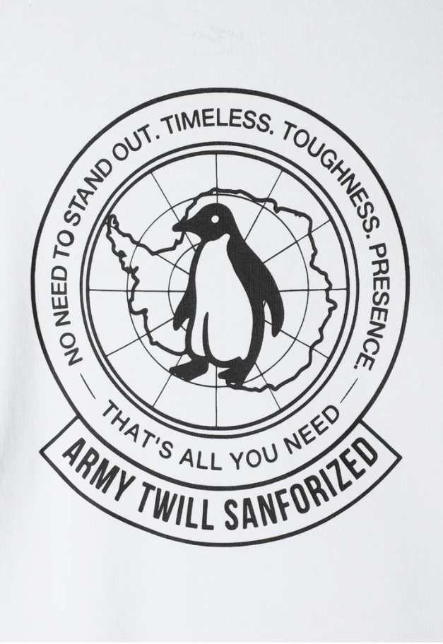 ARMY TWILL 30/2 OE HALF SLEEVE PRINT TEE_PENGUIN