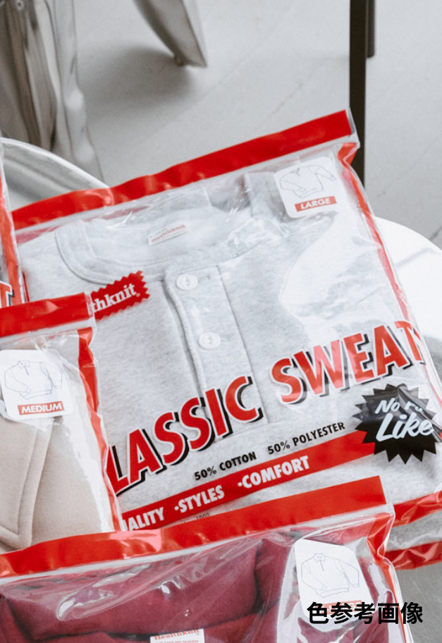 Healthknit Classic Sweat Collared Half Zip L/S