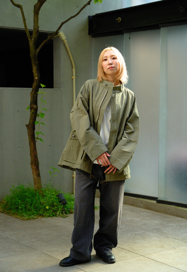 ARMY TWILL COTTON NYLON STAND COAT
