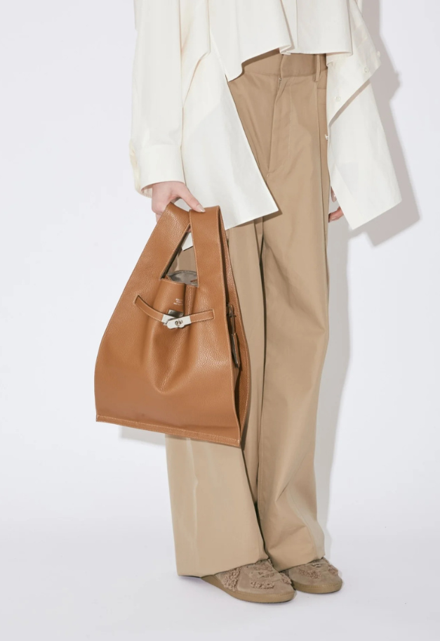 beautiful people large market bag in shrink leather