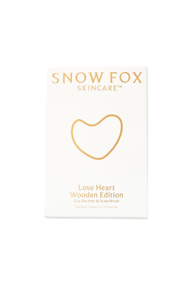SNOW FOX SKINCARE プレミアム FOX カッサ ウッド ミニハート ヘアブラシ【残り1点】
