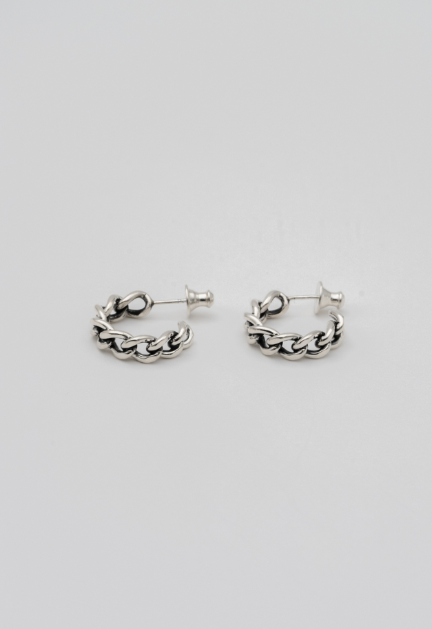 Scat "Chain" hoop pierce【SILVER/両耳用】