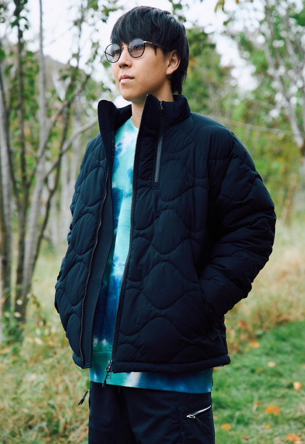 &MOSS 2WAY MATTE STRETCH QUILTED JACKET