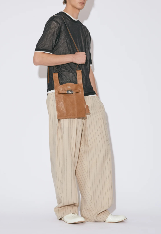 beautiful people market shoulder bag in shrink leather