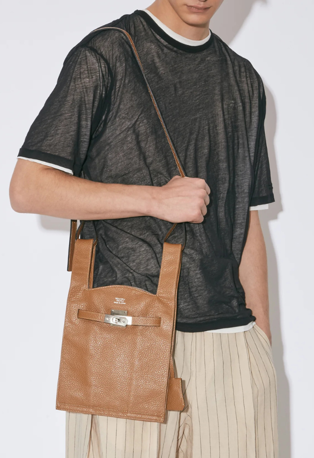 beautiful people market shoulder bag in shrink leather
