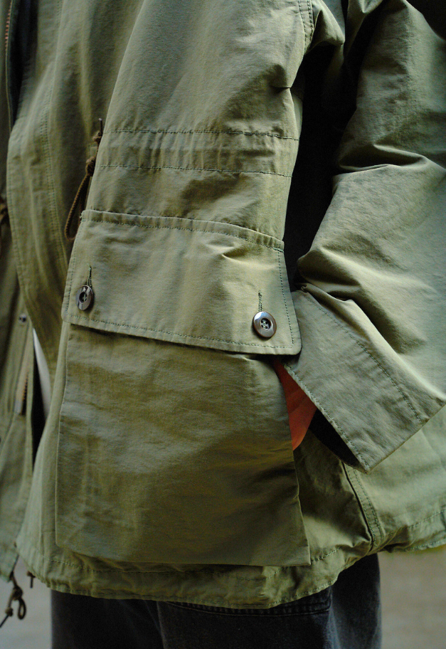 ARMY TWILL COTTON NYLON STAND COAT