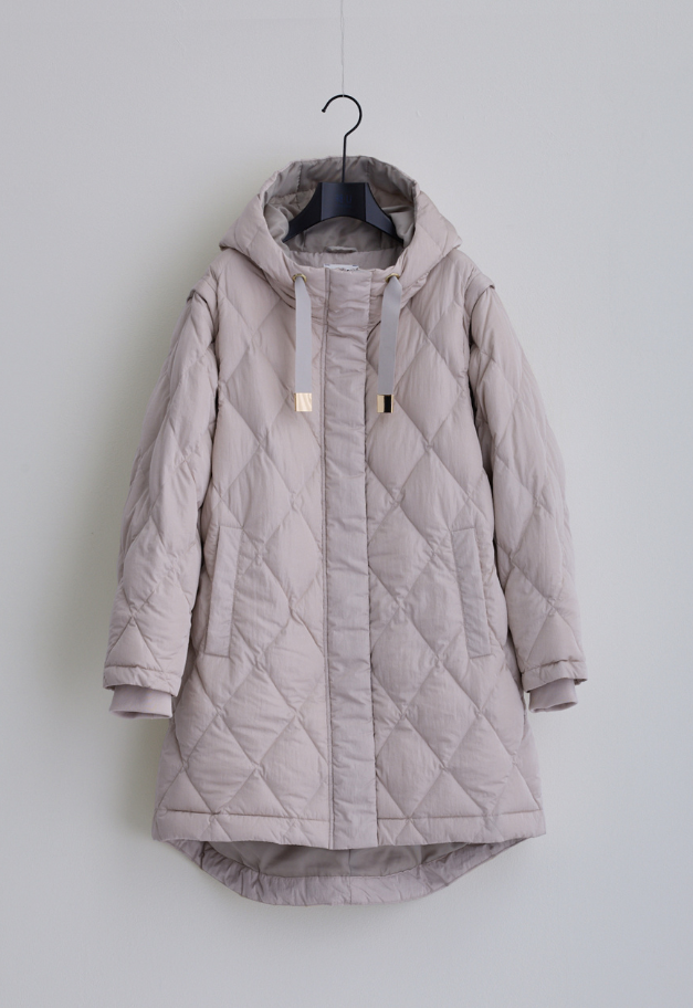 粧U-YOSOOU- 2way Quilted Hood Coat