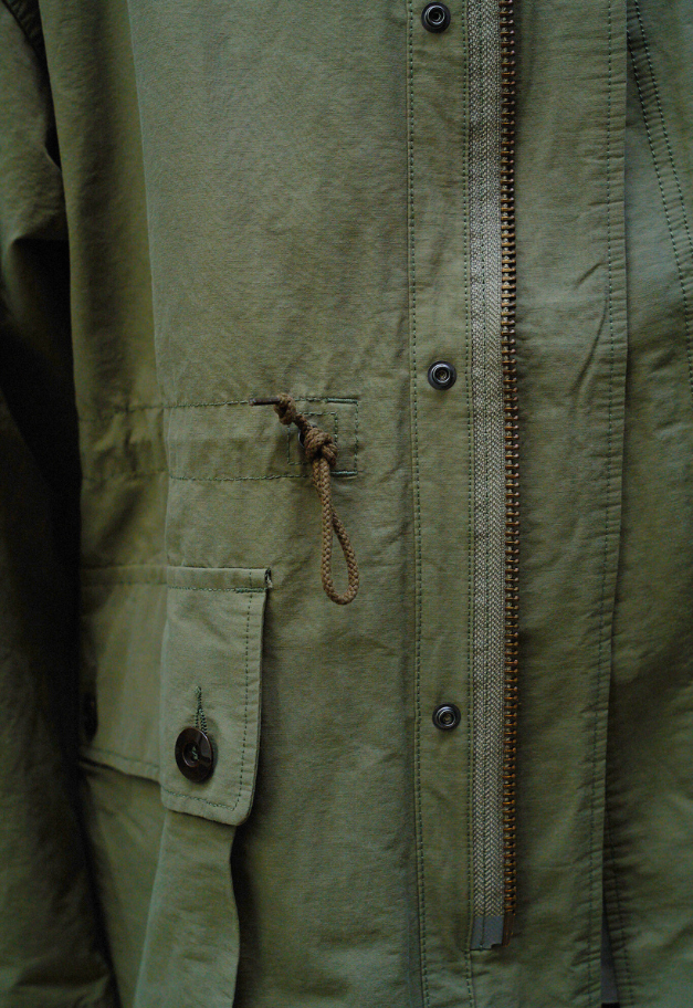 ARMY TWILL COTTON NYLON STAND COAT
