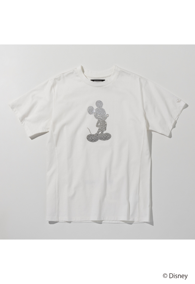 1PIU1UGUALE3 RELAX【MICKEY】 GRADIENT RHINESTONE T-SHIRT