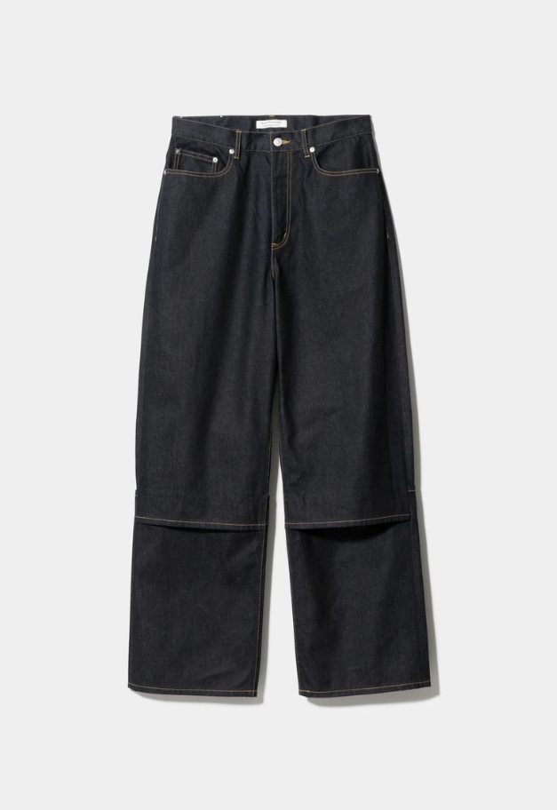 beautiful people selvedge denim flip hem pants
