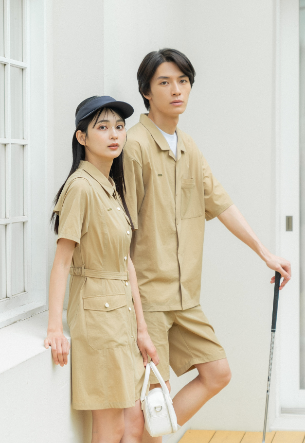 LE.NAN Mens Relax Open Collar Shirt