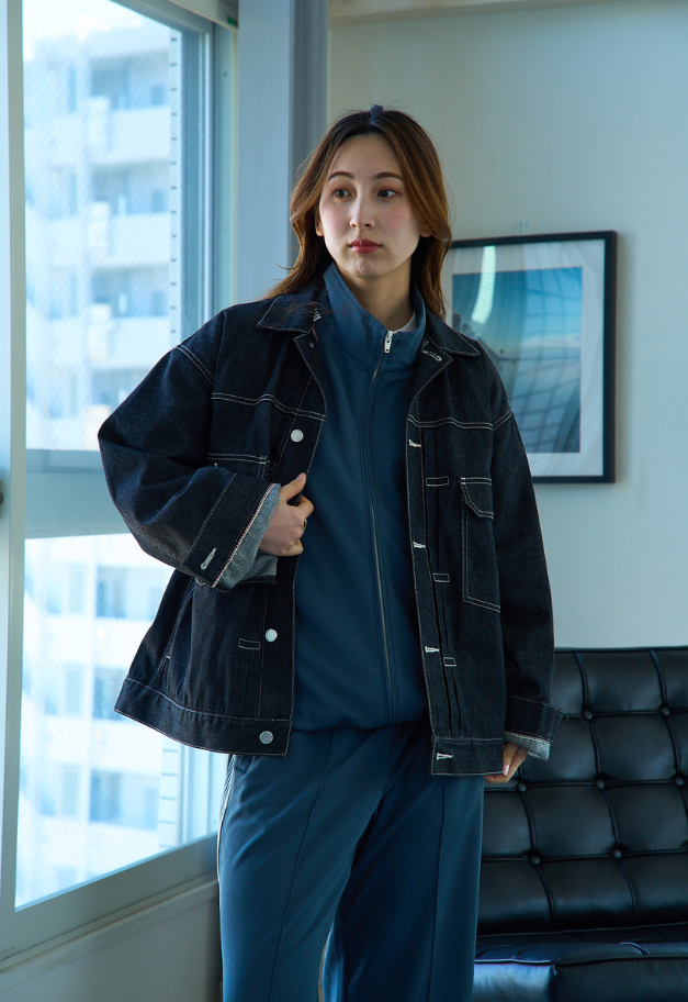 beautiful people selvedge denim square big blouson