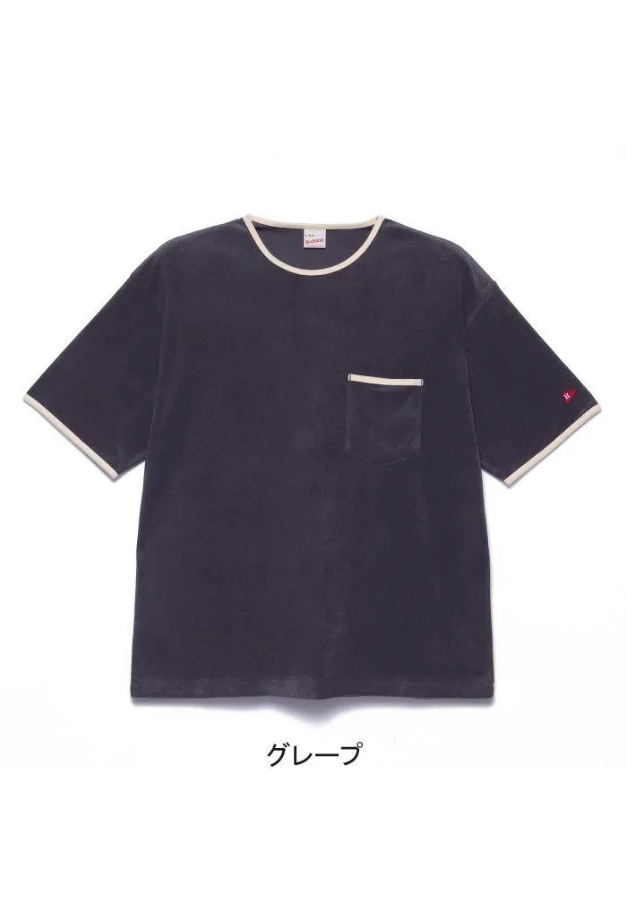 Healthknit Tri-Blend Pile Crew S/S w/Pocket