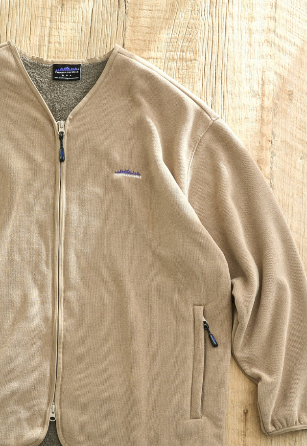 THOUSANDMILE KNIT FLEECE ZIP CARDIGAN