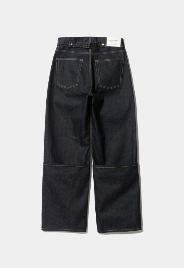 beautiful people selvedge denim flip hem pants