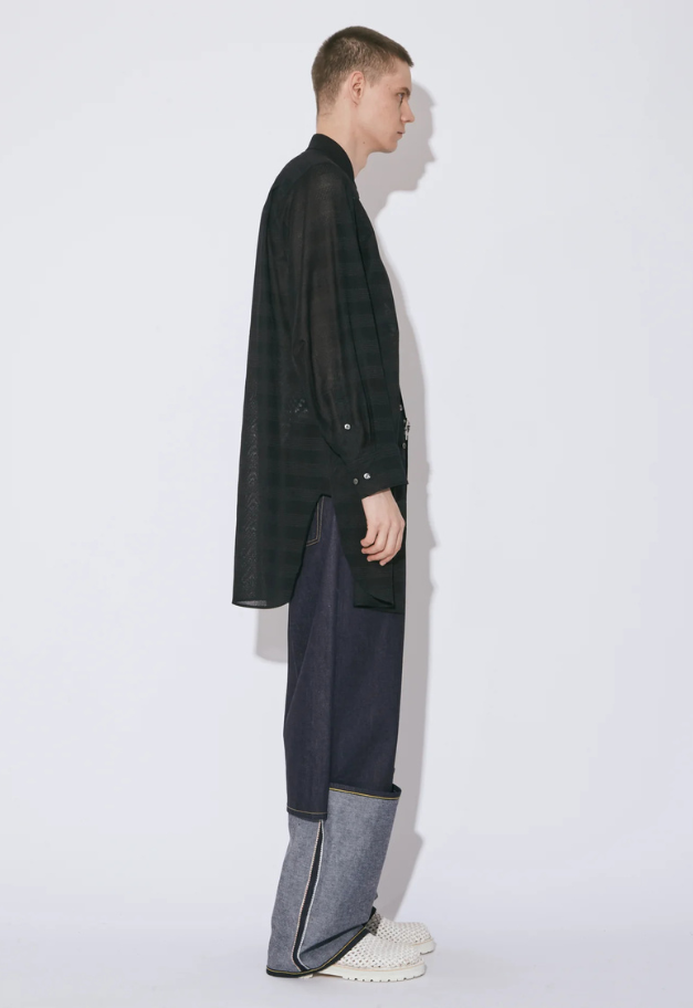 beautiful people selvedge denim flip hem pants