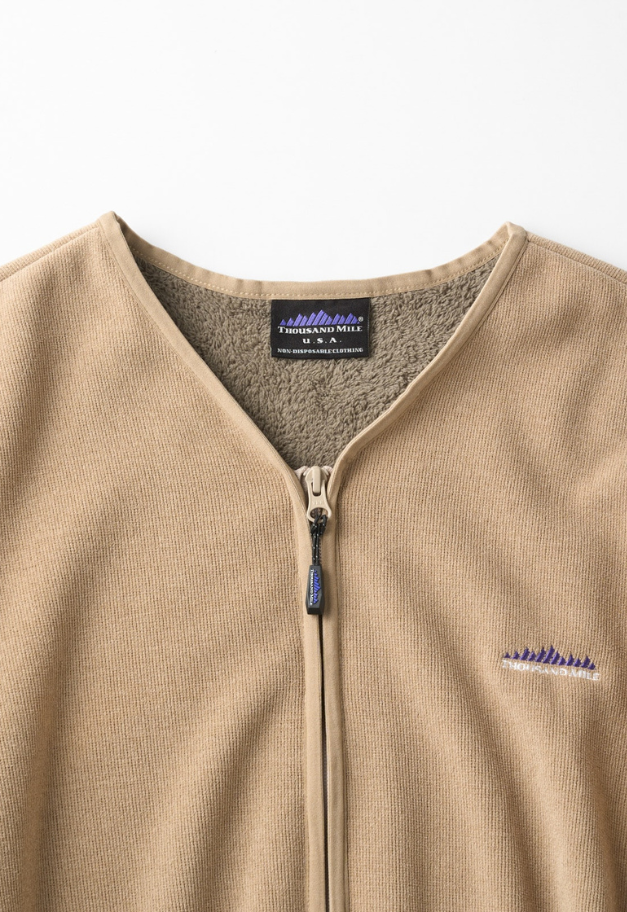THOUSANDMILE KNIT FLEECE ZIP CARDIGAN