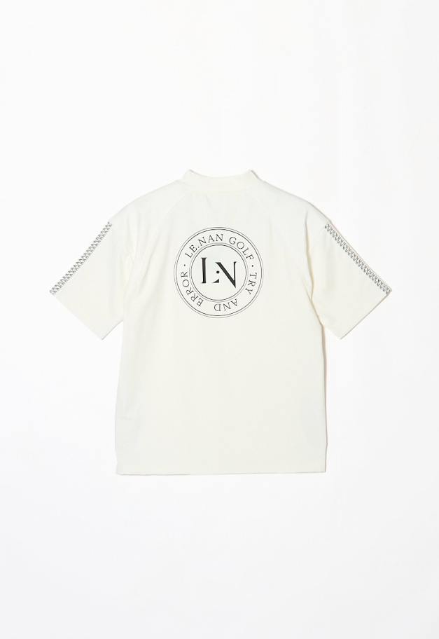 LE.NAN Logo Tape Mock-neck Side line【UNISEX】