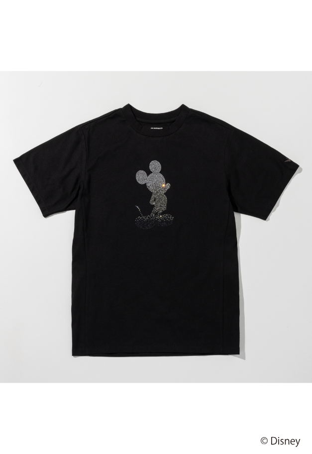 1PIU1UGUALE3 RELAX【MICKEY】 GRADIENT RHINESTONE T-SHIRT