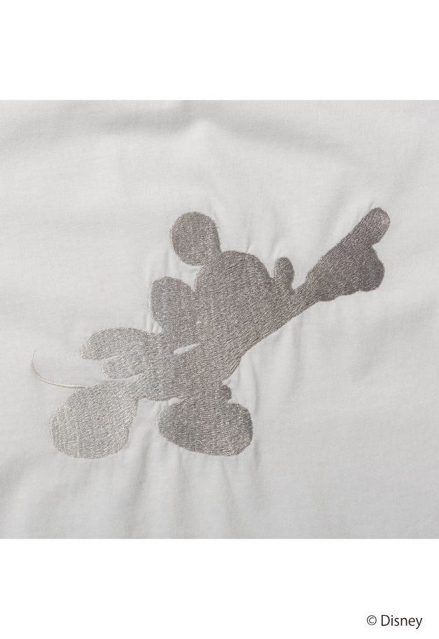 1PIU1UGUALE3 RELAX【MICKEY】 GRADIENT EMBROIDERED T-SHIRT