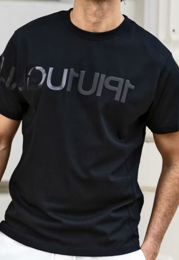1PIU1UGUALE3 RELAX BIG LOGO INVERTED T-SHIRT