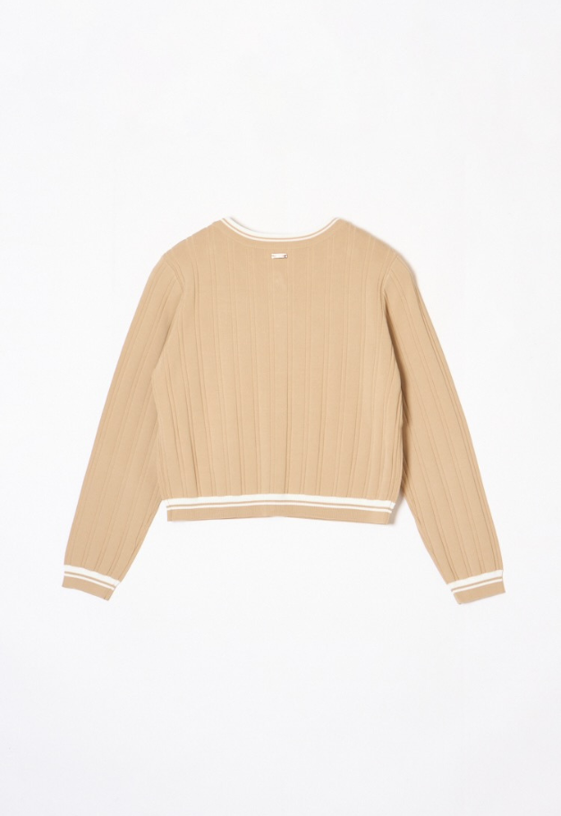 LE.NAN Urban Line Rib-knit Cardigan