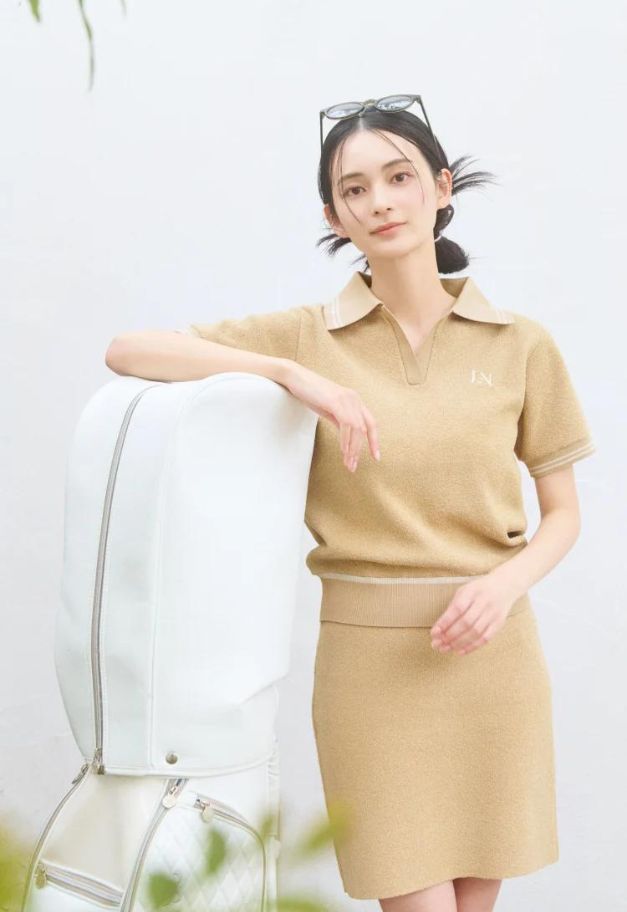 LE.NAN Terry Pique Polo【BEIGE】