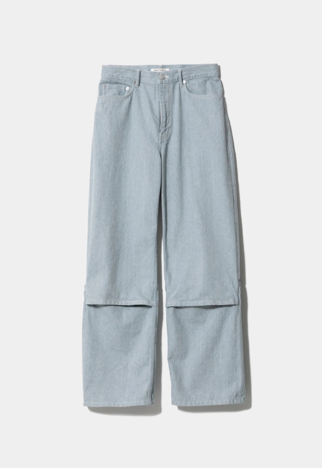 beautiful people recycling denim flip hem pants