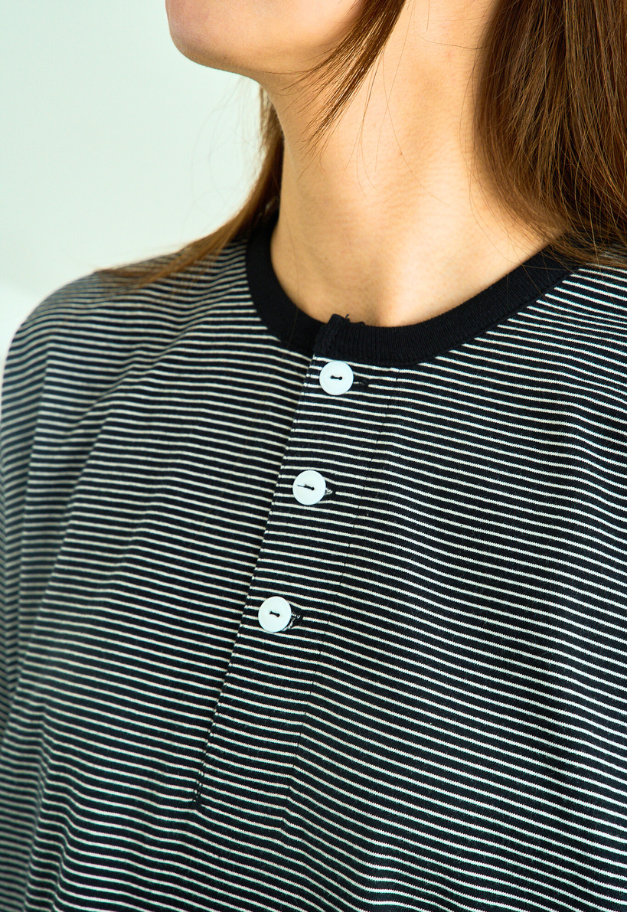 Healthknit Narrow Border Jersey Henley