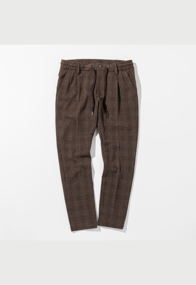 1PIU1UGUALE3 RELAX GLEN CHECK SLACKS【予約商品】
