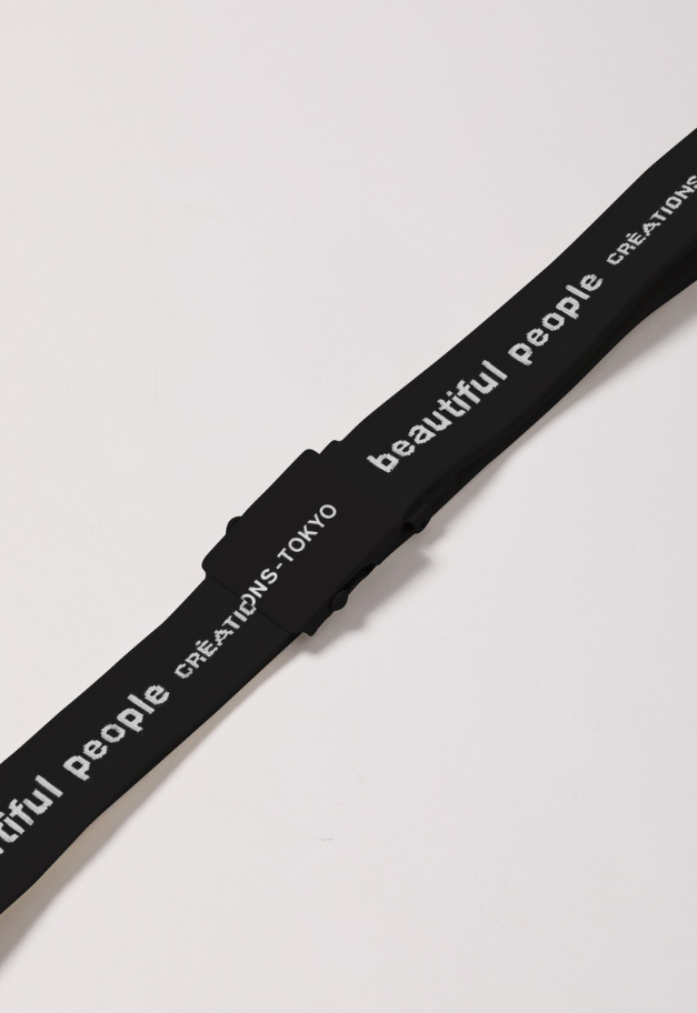 beautiful people logo buckle belt in jacquard【RESTOCK】