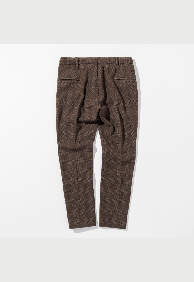 1PIU1UGUALE3 RELAX GLEN CHECK SLACKS【予約商品】