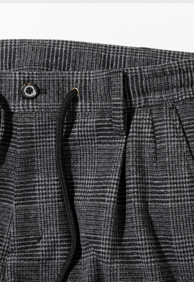 1PIU1UGUALE3 RELAX GLEN CHECK SLACKS【予約商品】