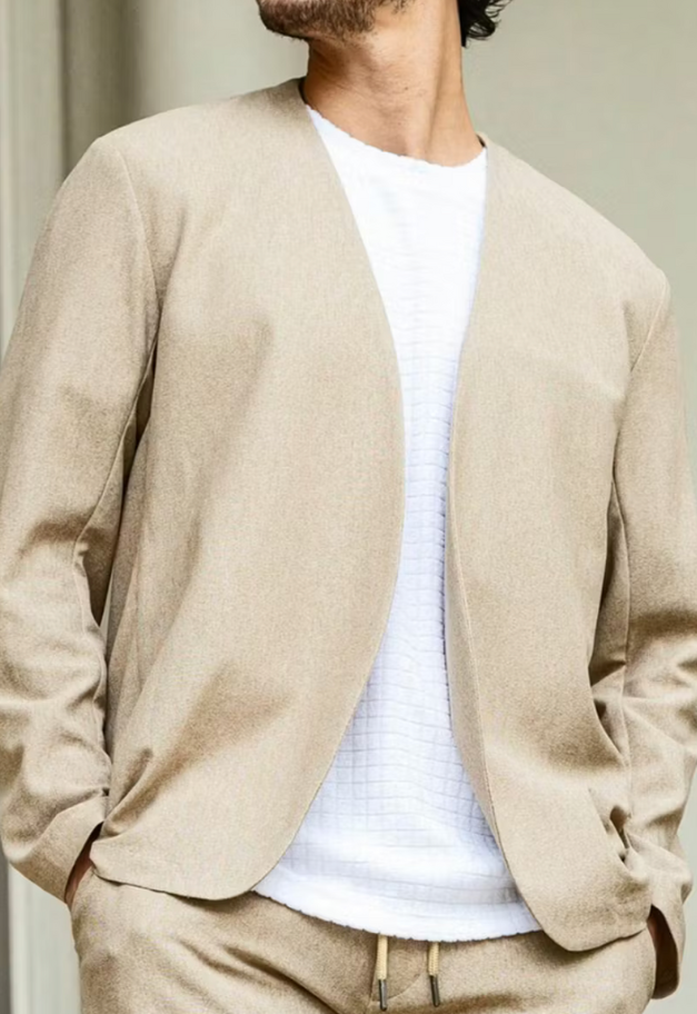 1PIU1UGUALE3 RELAX TECLINO COLLARLESS JACKET