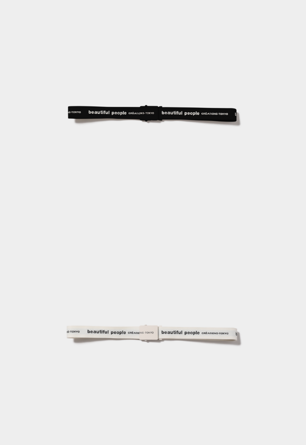 beautiful people logo buckle belt in jacquard【RESTOCK】
