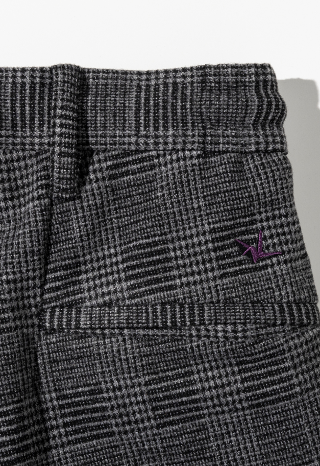1PIU1UGUALE3 RELAX GLEN CHECK SLACKS【予約商品】