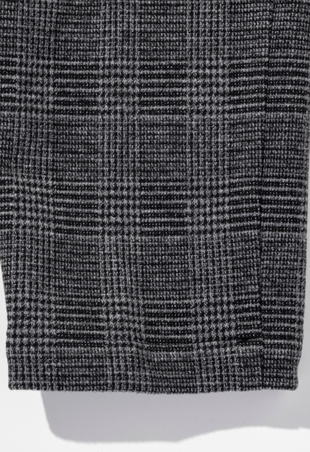 1PIU1UGUALE3 RELAX GLEN CHECK SLACKS【予約商品】