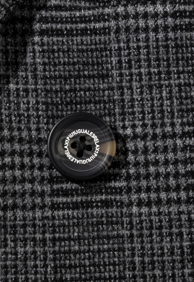 1PIU1UGUALE3 RELAX GLEN CHECK DOUBLE JACKET【予約商品】