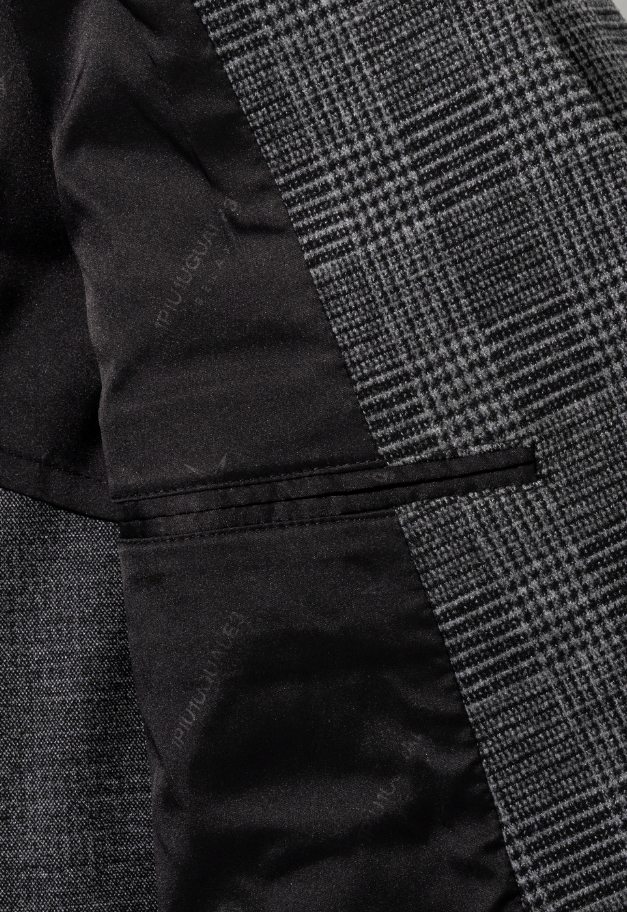 1PIU1UGUALE3 RELAX GLEN CHECK DOUBLE JACKET【予約商品】