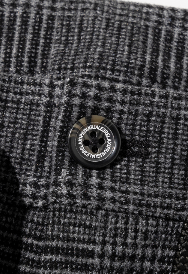 1PIU1UGUALE3 RELAX GLEN CHECK SLACKS【予約商品】