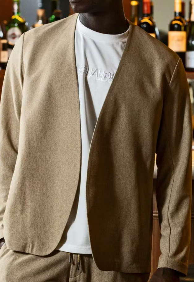 1PIU1UGUALE3 RELAX TECLINO COLLARLESS JACKET
