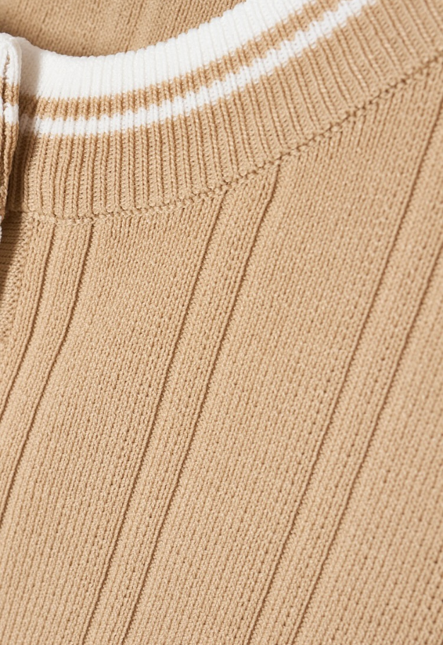 LE.NAN Urban Line Rib-knit Cardigan