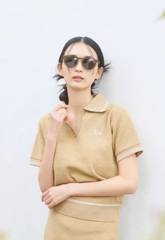 LE.NAN Terry Pique Polo【BEIGE】