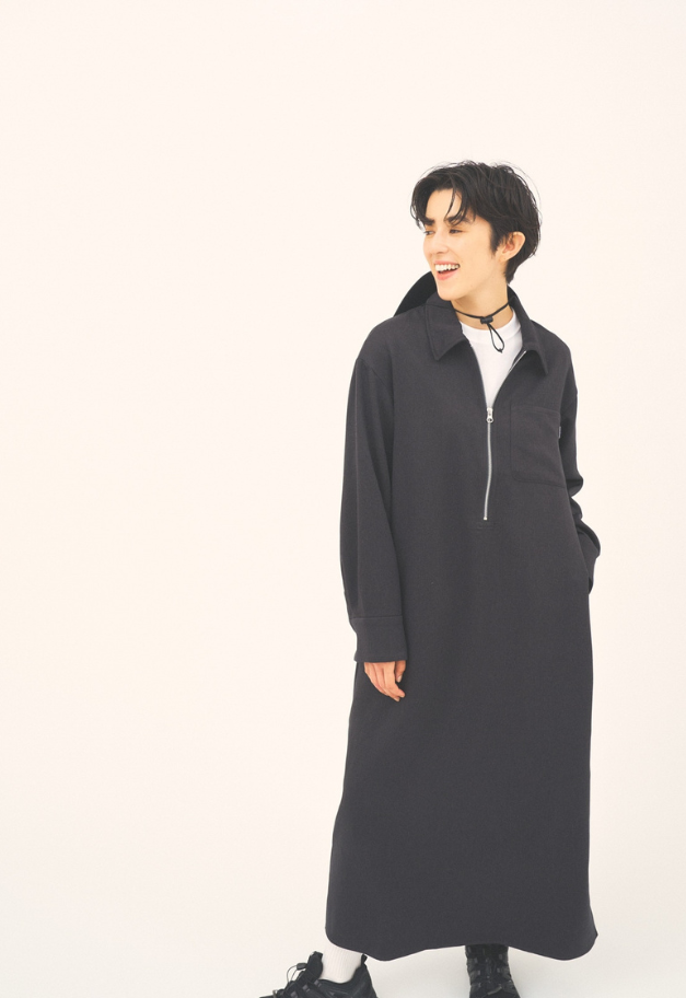 THOUSANDMILE WOOL LIKE HALF ZIP OP
